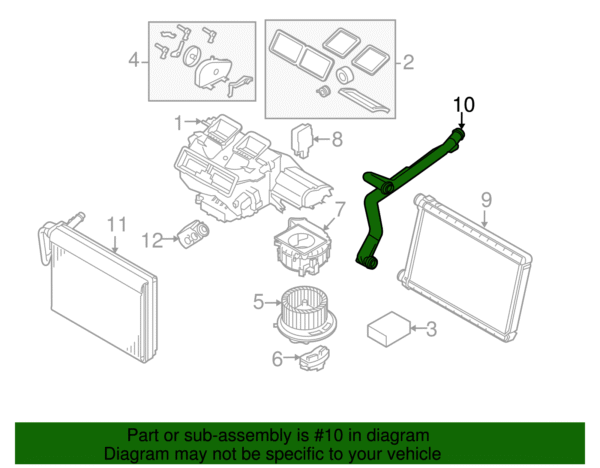 Pipe Assembly - BMW (64-11-9-128-954) - Image 2