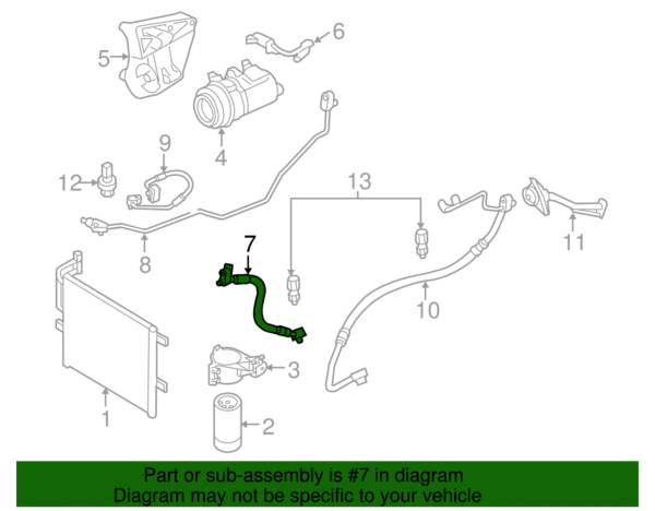 A/C Refrigerant Discharge Hose - BMW (64-53-3-455-906) - Image 2