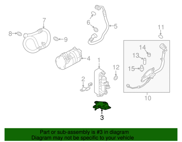 Condenser Lower Bracket - BMW (64-21-9-343-670) - Image 2