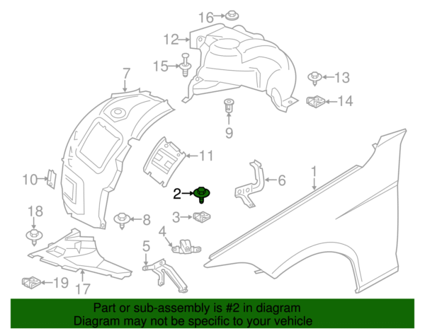 Fender Bolt - BMW (07-14-7-147-513) - Image 2
