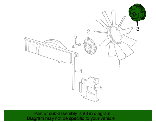 Engine Water Pump Pulley - BMW (11-51-1-739-527) - Image 2