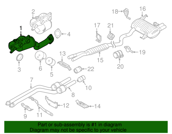 Exhaust Manifold - BMW (18-40-7-556-792) - Image 2