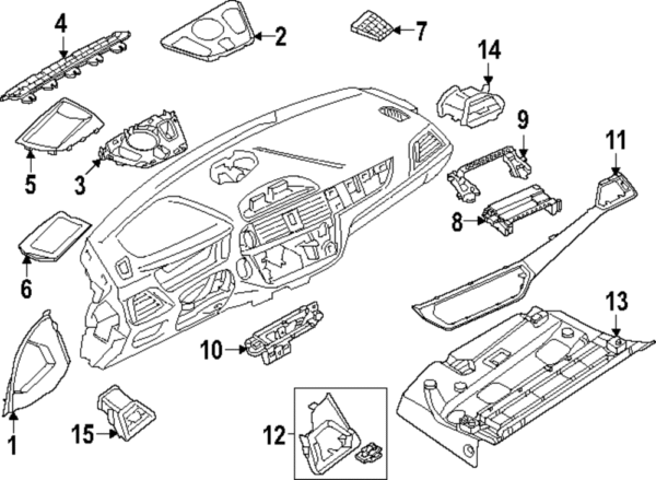 Vent Grille - BMW (64-22-6-805-563)