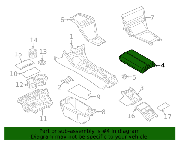 Armrest - BMW (51-16-8-094-335) - Image 2