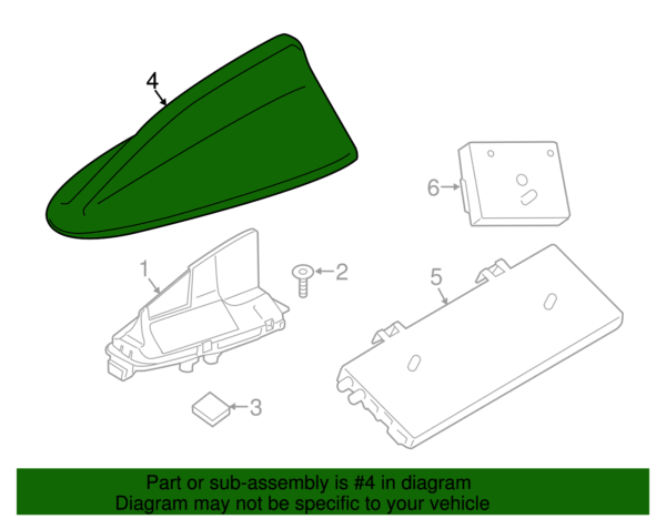Radio Antenna Cover - BMW (65-20-6-955-557) - Image 2