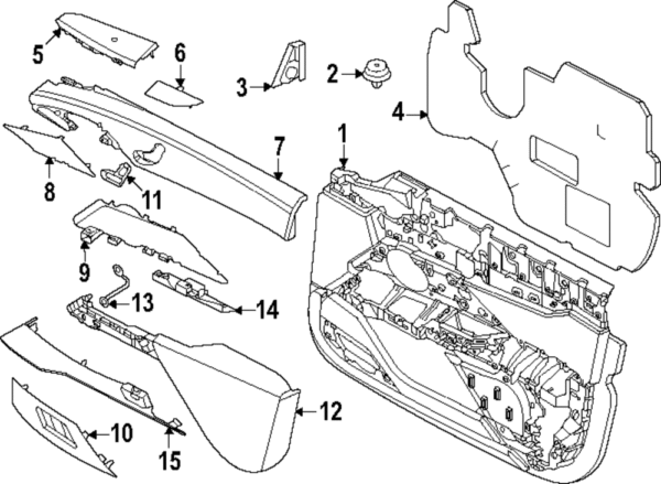 Door Armrest - BMW (51-41-5-A56-8B7)