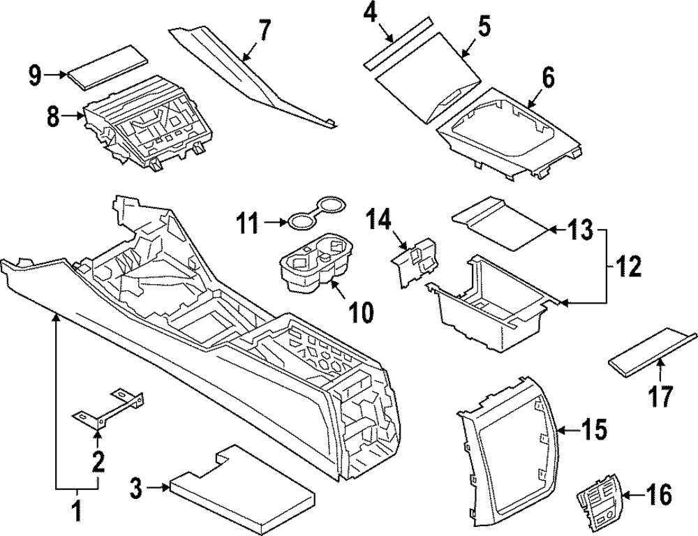 Console Trim Panel - BMW (51-16-8-088-328)