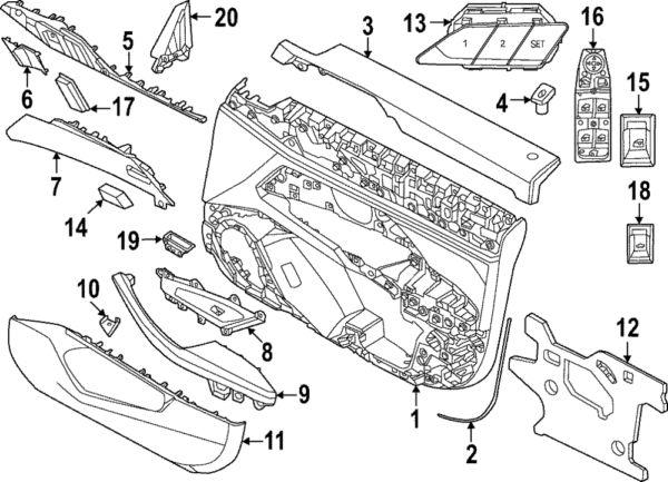Lock Knob Cover - BMW (51-41-5-A47-483)