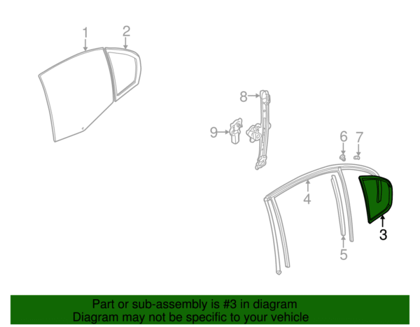 Fixed Glass Seal - BMW (51-34-8-194-693) - Image 2