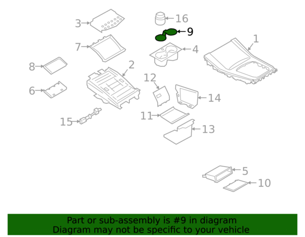 Cup Holder Insert - BMW (51-16-6-810-506) - Image 2