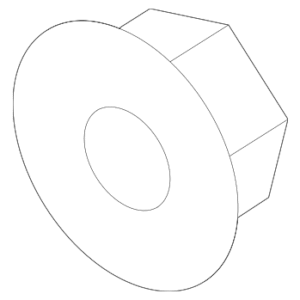 Hex Nut With Flange T99V00M - BMW (07-11-9-905-032)