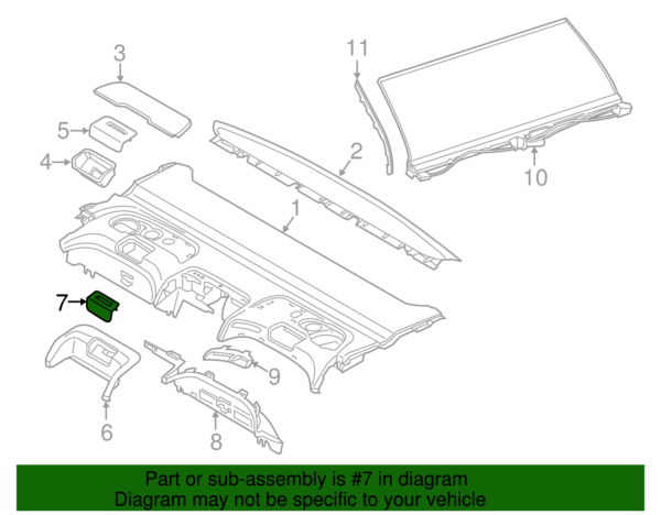 Armrest Cover Cover - BMW (51-46-7-442-769) - Image 2