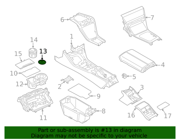 Cup Holder Insert - BMW (51-16-9-396-506) - Image 2