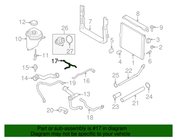 Reservoir Hose - BMW (17-12-7-536-236) - Image 2