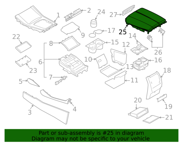 Armrest - BMW (51-16-6-996-501) - Image 2