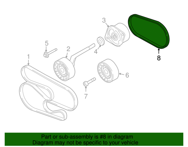 Serpentine Belt - BMW (64-55-7-793-608) - Image 2
