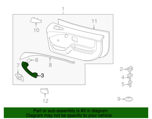 Handle - BMW (51-41-8-398-734) - Image 2