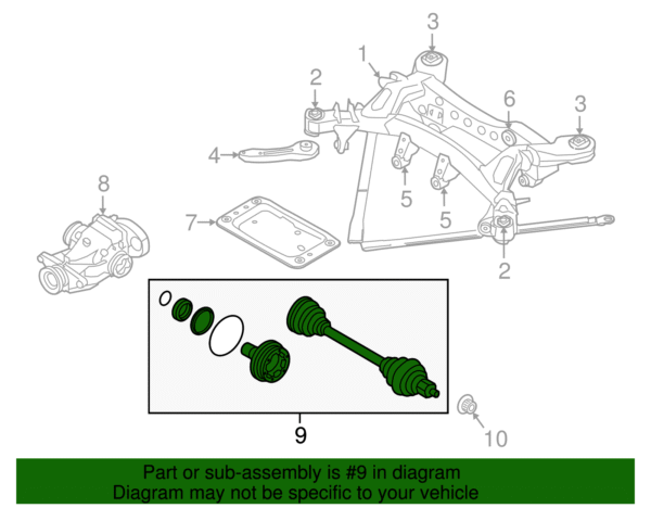 Axle Assembly - BMW (33-20-7-597-685) - Image 2