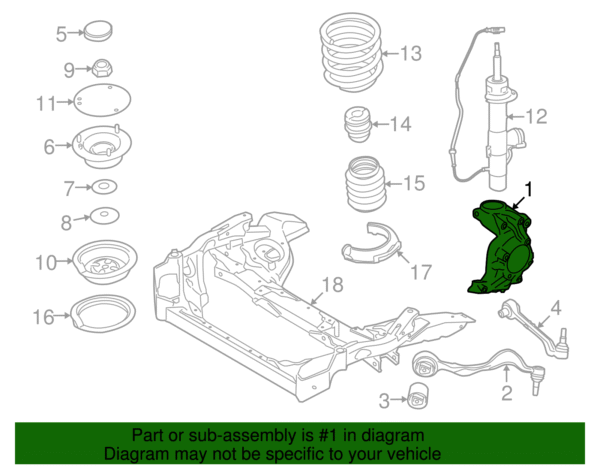 Steering Knuckle - BMW (31-21-6-793-924) - Image 2
