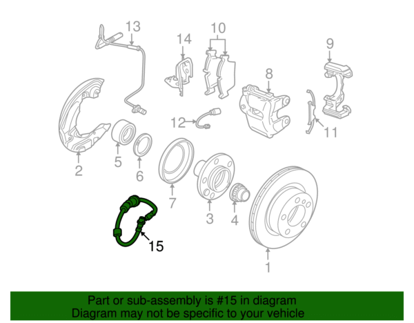 Brake Hose - BMW (34-30-6-793-026) - Image 2