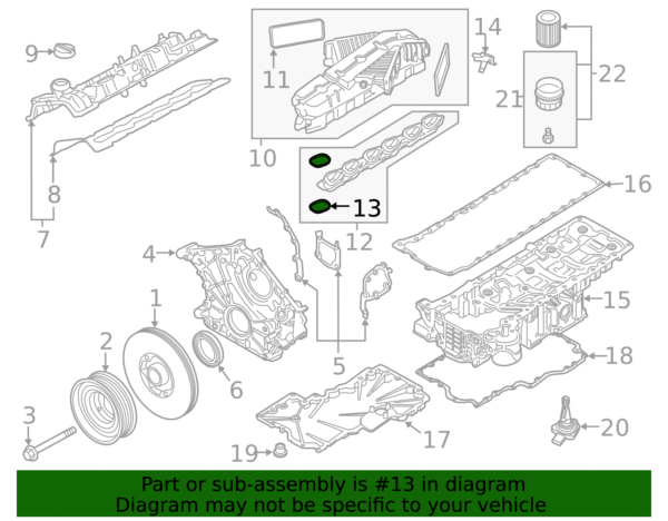 Intake Connector Seal - BMW (11-61-7-560-996) - Image 2
