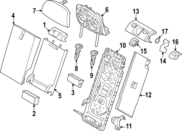 Seat Armrest - BMW (52-20-5-A04-EA9)