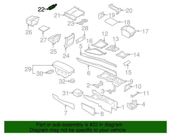 Cup Holder Box - BMW (51-16-6-954-946) - Image 2