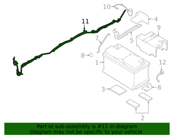 Battery Cable - BMW (61-12-9-107-458) - Image 2