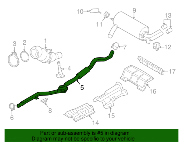 Center Muffler - BMW (18-30-8-689-372) - Image 2