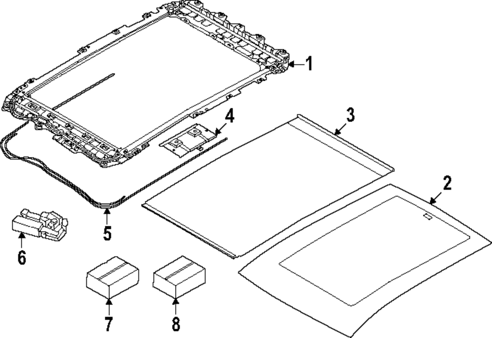 Sunroof Glass - BMW (54-10-5-A33-817)