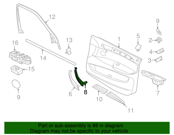 Pull Strap Panel Support Bracket - BMW (51-41-6-969-406) - Image 2
