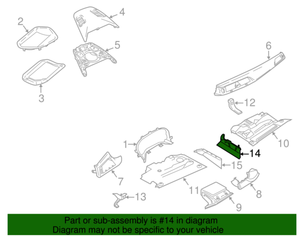 Center Panel - BMW (51-45-9-363-698) - Image 2