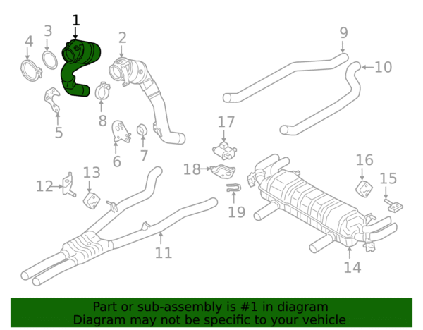 Catalytic Converter - BMW (18-32-8-681-200) - Image 2