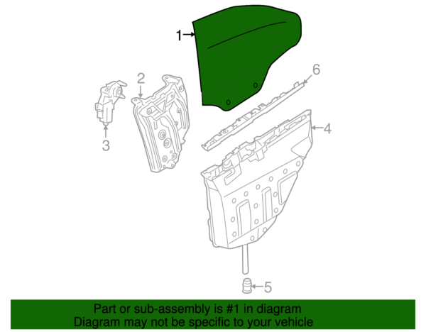Quarter Glass - BMW (51-37-7-128-386) - Image 2