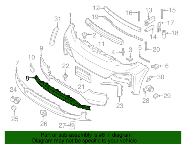 Air Inlet Grille - BMW (51-11-7-296-819) - Image 2