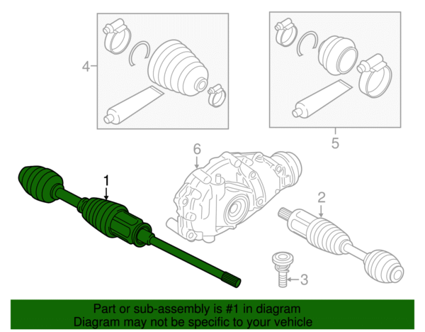 Cv Axle Assembly - BMW (31-60-7-618-682) - Image 2