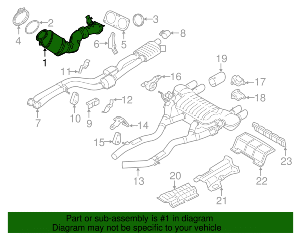 Converter & Pipe - BMW (18-32-7-848-044) - Image 2