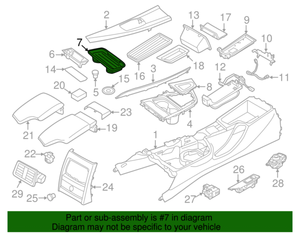 Cup Holder Tray - BMW (51-16-9-232-068) - Image 3