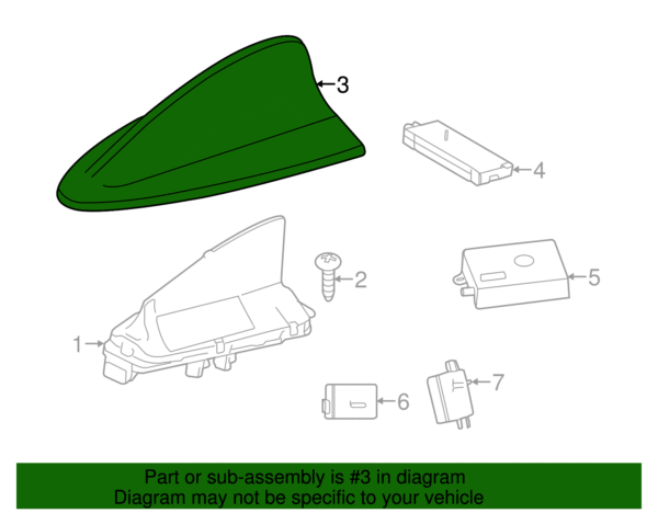 Radio Antenna Cover - BMW (65-20-9-259-440) - Image 2
