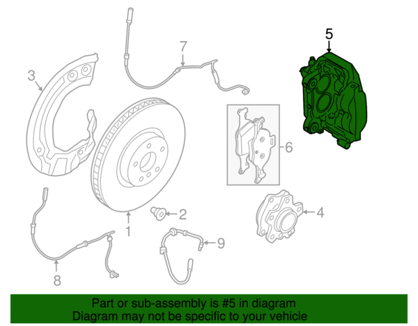 Disc Brake Caliper - BMW (34-11-6-883-483) - Image 2
