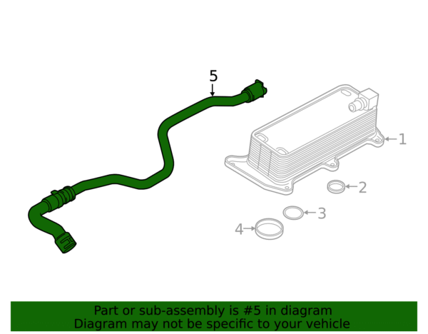 Engine Coolant Hose - BMW (11-53-8-602-265) - Image 2