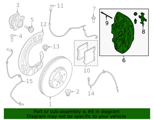 Disc Brake Caliper - BMW (34-10-6-897-365) - Image 2