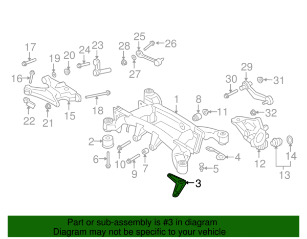 Suspension Cross-Member Front Support - BMW (33-30-6-885-675) - Image 2