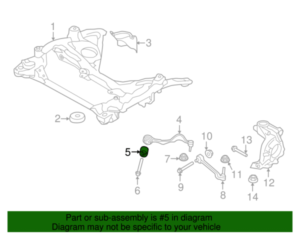 Front Control Arm Bushing - BMW (31-12-6-855-743) - Image 2