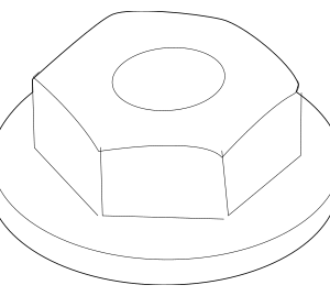 Hex Nut With Flange H3110D - BMW (33-30-6-760-587)
