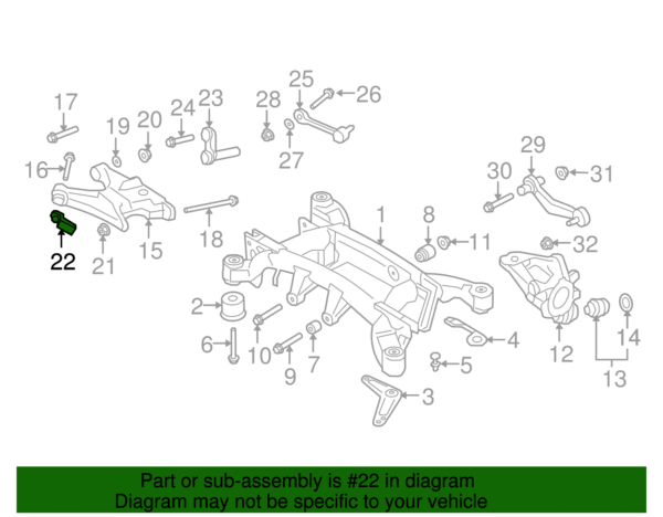 Lower Control Arm Lock Nut - BMW (33-32-6-767-546) - Image 2
