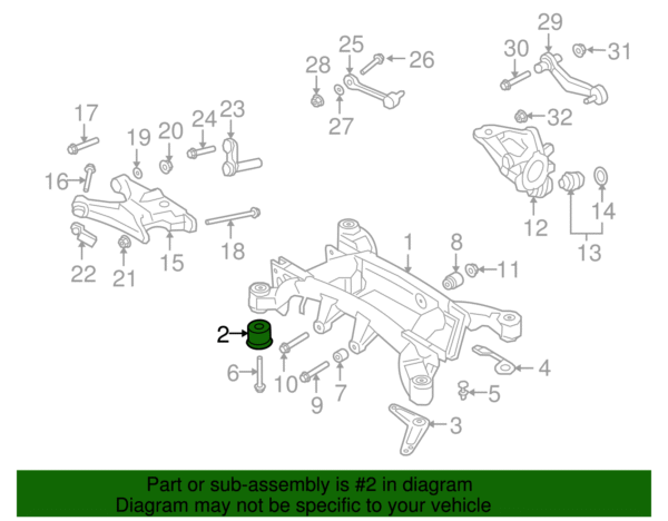 Cross-Member Bushing - BMW (33-31-6-784-940) - Image 2